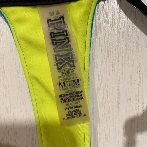 Pink Victorias Secret Colorblock Halter Bikini Top - Picture 2 of 5